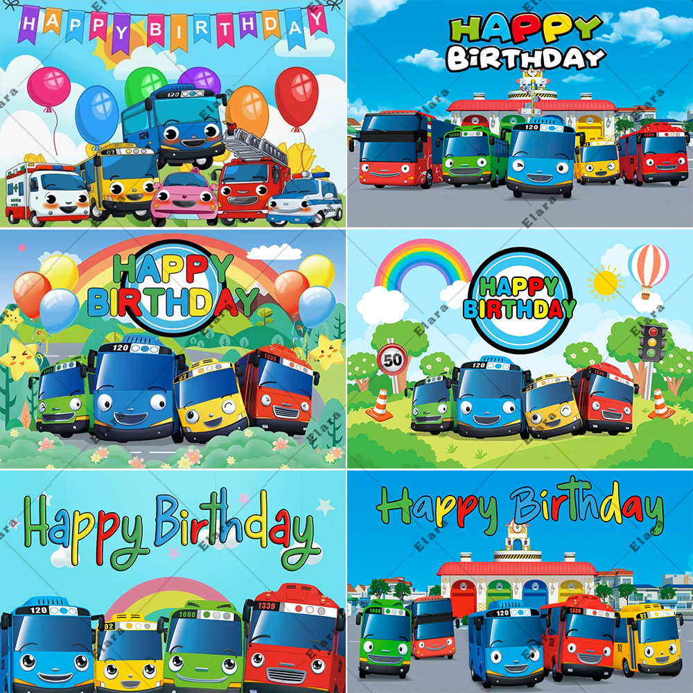 Background For Kids Education - Cartoon Anime The Little Bus Kids