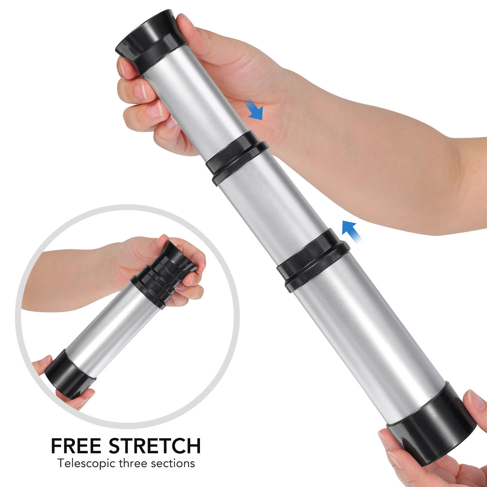 Kids Education Youtube - Single-Tube Retractable Silver Kids Telescope Science