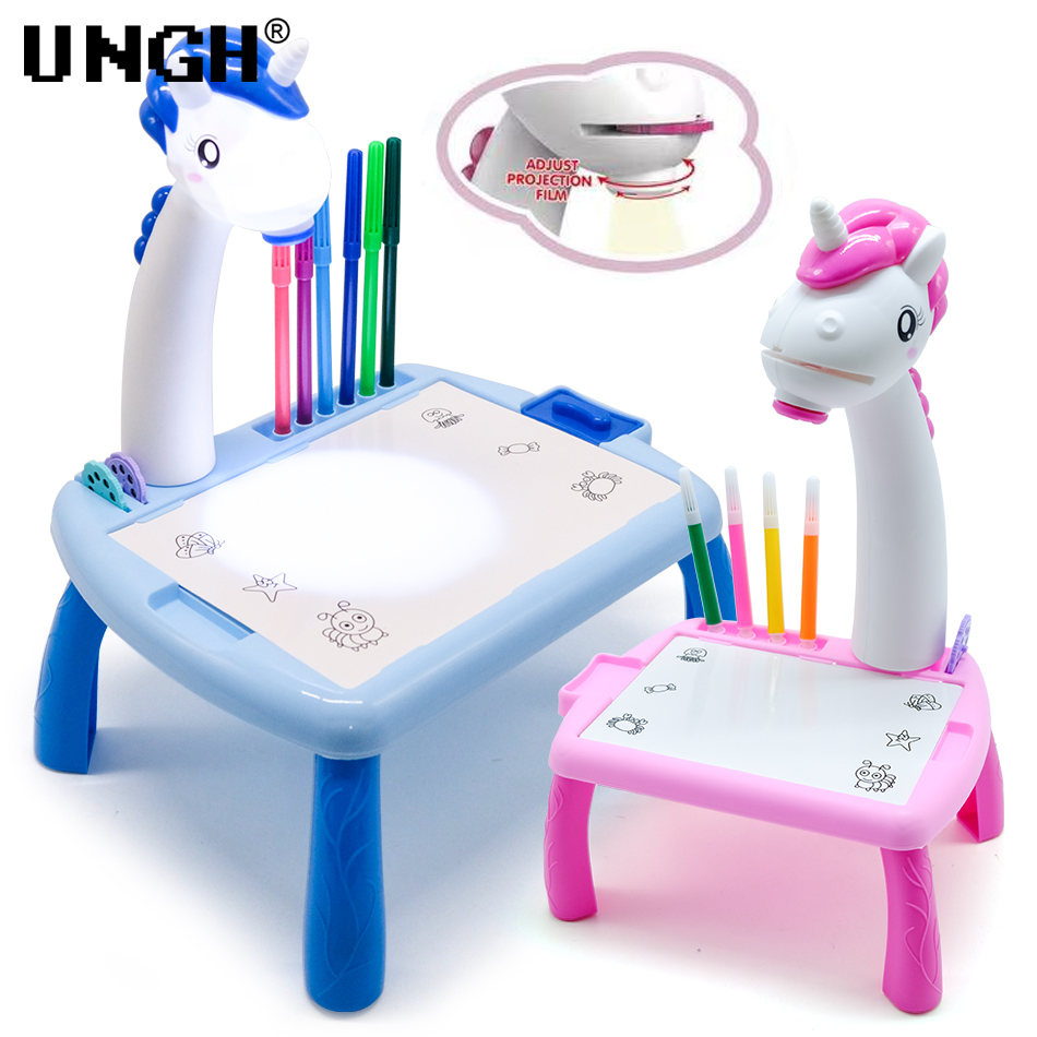 Drawing Projector Kids - UNGH Children led projector drawing table