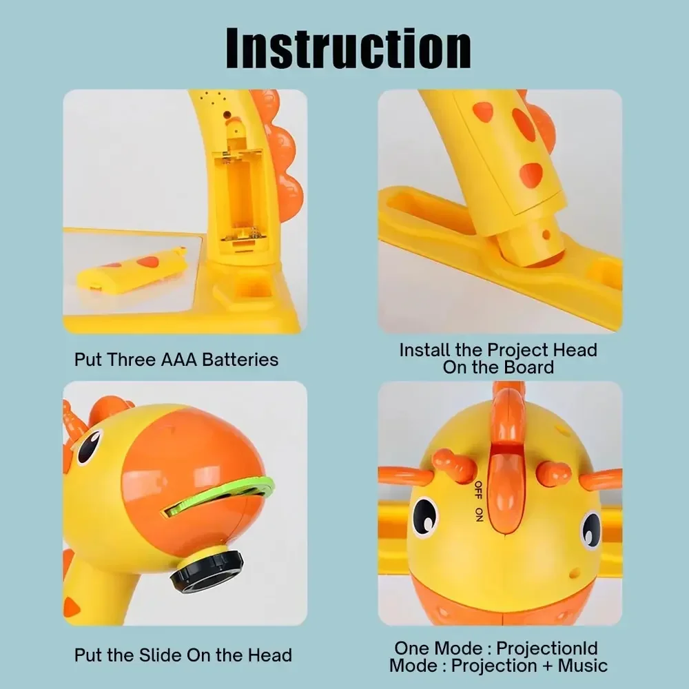 Drawing Projector Kids - LED Projector Board Giraffe Hand Writing