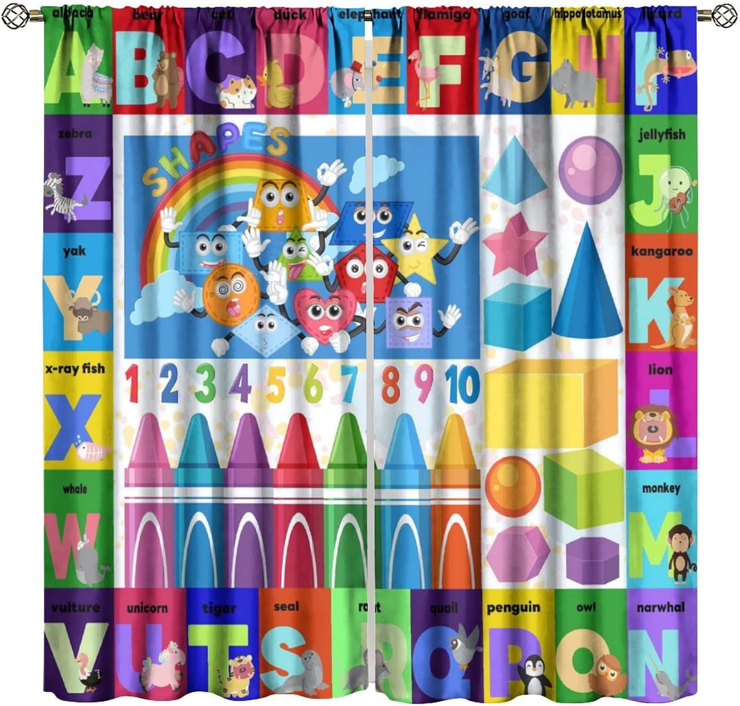 Colourful ABC Education Curtai - Kids Education Youtube ulasan dan harga