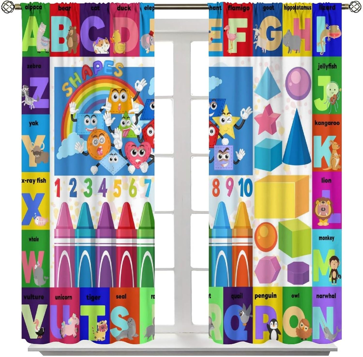 Colourful ABC Education Curtai - Kids Education Youtube ulasan dan harga