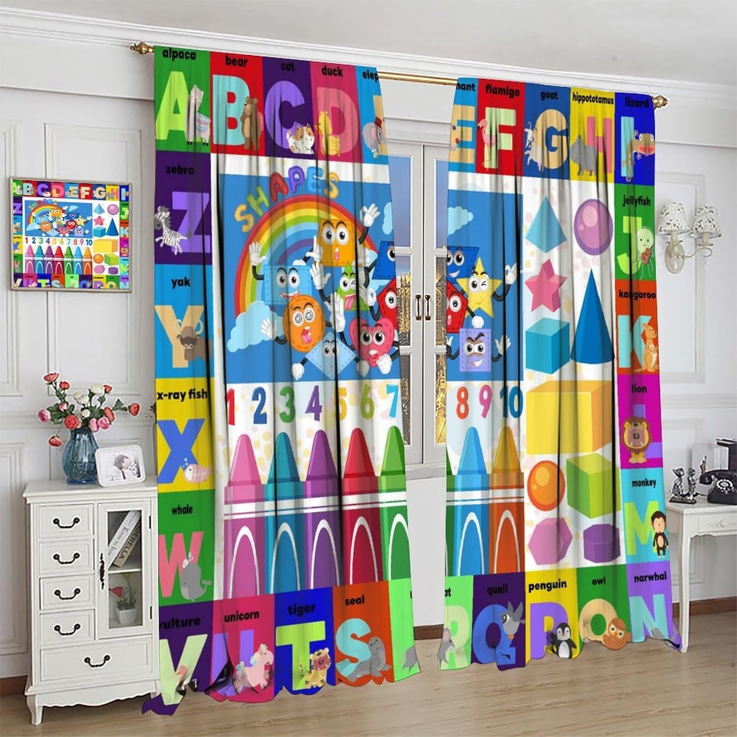 Colourful ABC Education Curtai - Kids Education Youtube ulasan dan harga