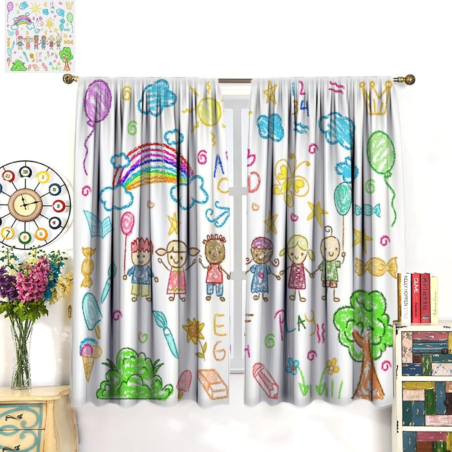 Educational Kids Study Curtain - Kids Education Youtube ulasan dan harga