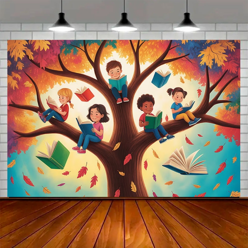 World Autumn Reading Day Party - Background For Kids Education ulasan dan harga